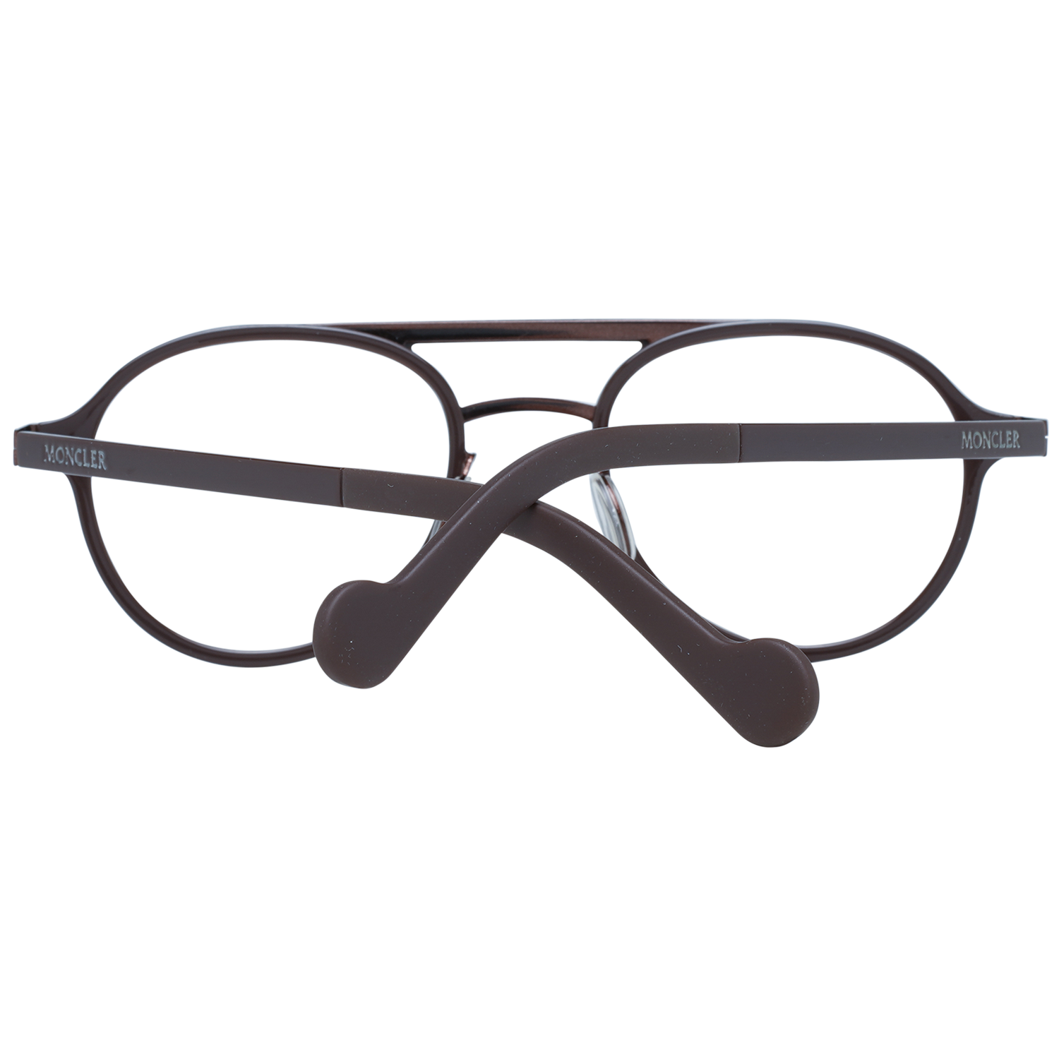 Moncler Eyeglasses Moncler Glasses Frames ML5035 048 51mm Men Brown Metal Pilot-Aviator Eyeglasses Eyewear designer