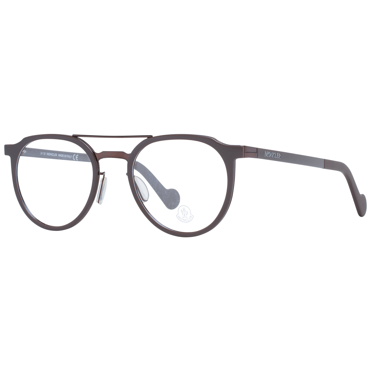 Moncler Eyeglasses Moncler Glasses Frames ML5036 048 49mm Unisex Brown Round Full-Rim Eyeglasses Eyewear designer