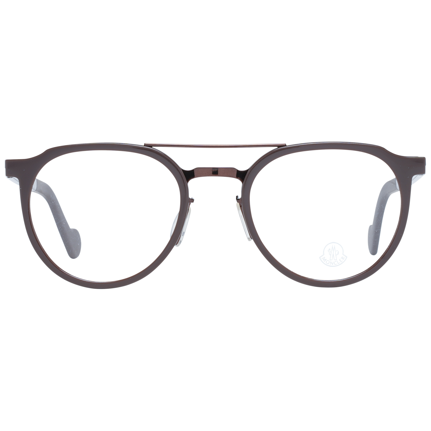 Moncler Eyeglasses Moncler Glasses Frames ML5036 048 49mm Unisex Brown Round Full-Rim Eyeglasses Eyewear designer