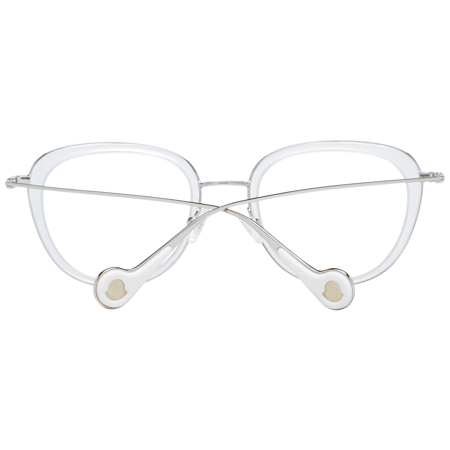 Moncler Eyeglasses Moncler Glasses Frames ML5048 022 50mm Women White Metal Butterfly Eyeglasses Eyewear designer
