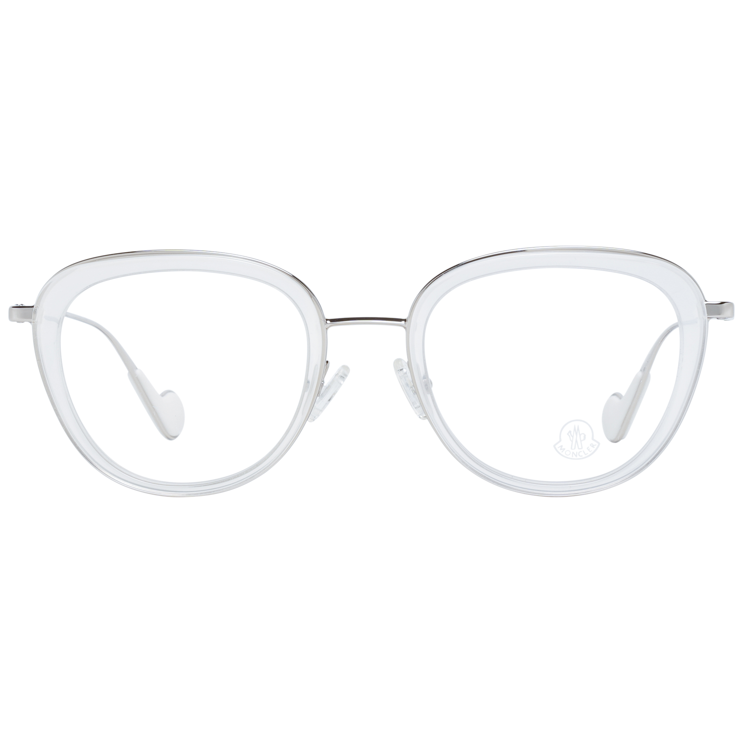 Moncler Eyeglasses Moncler Glasses Frames ML5048 022 50mm Women White Metal Butterfly Eyeglasses Eyewear designer