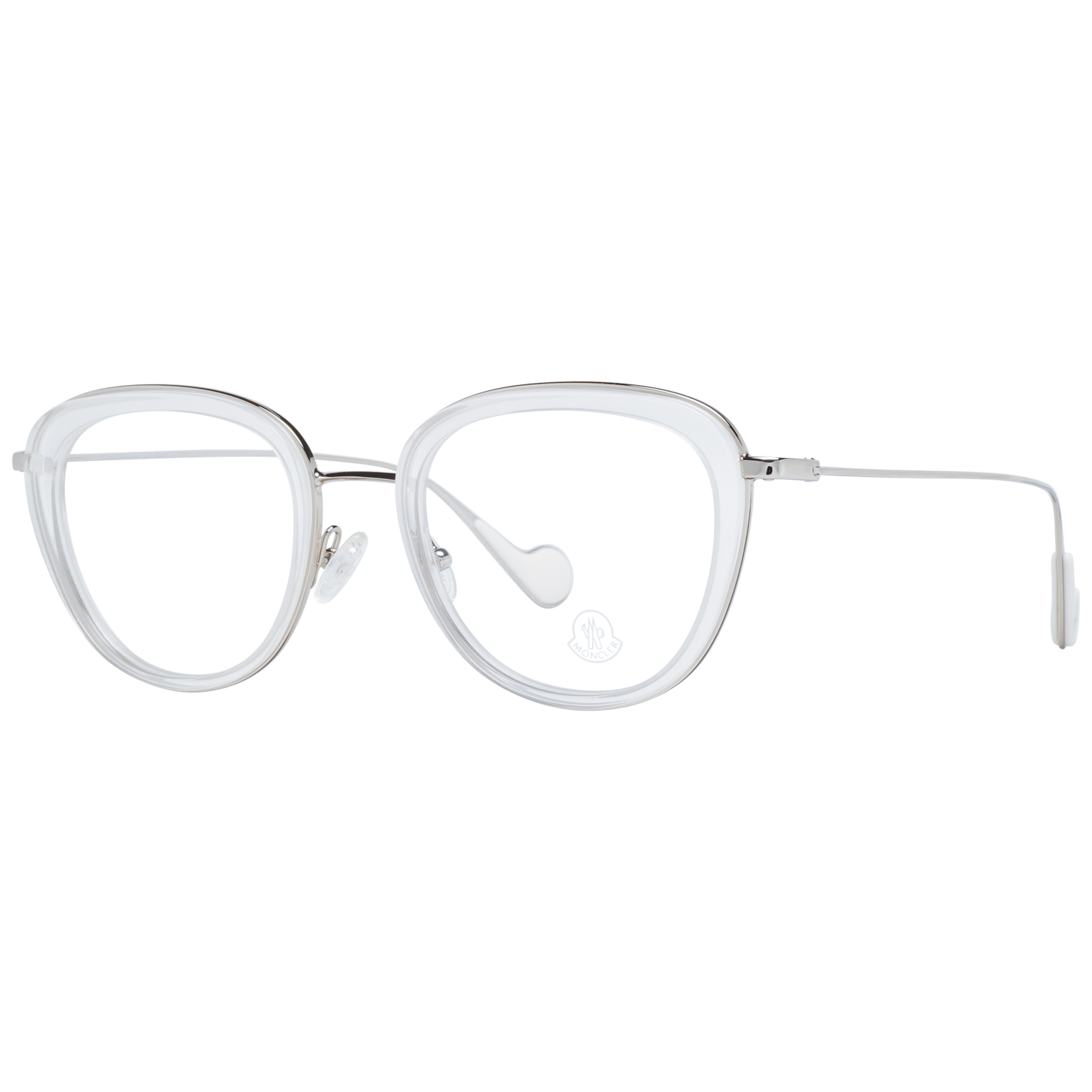 Moncler Eyeglasses Moncler Glasses Frames ML5048 022 50mm Women White Metal Butterfly Eyeglasses Eyewear designer