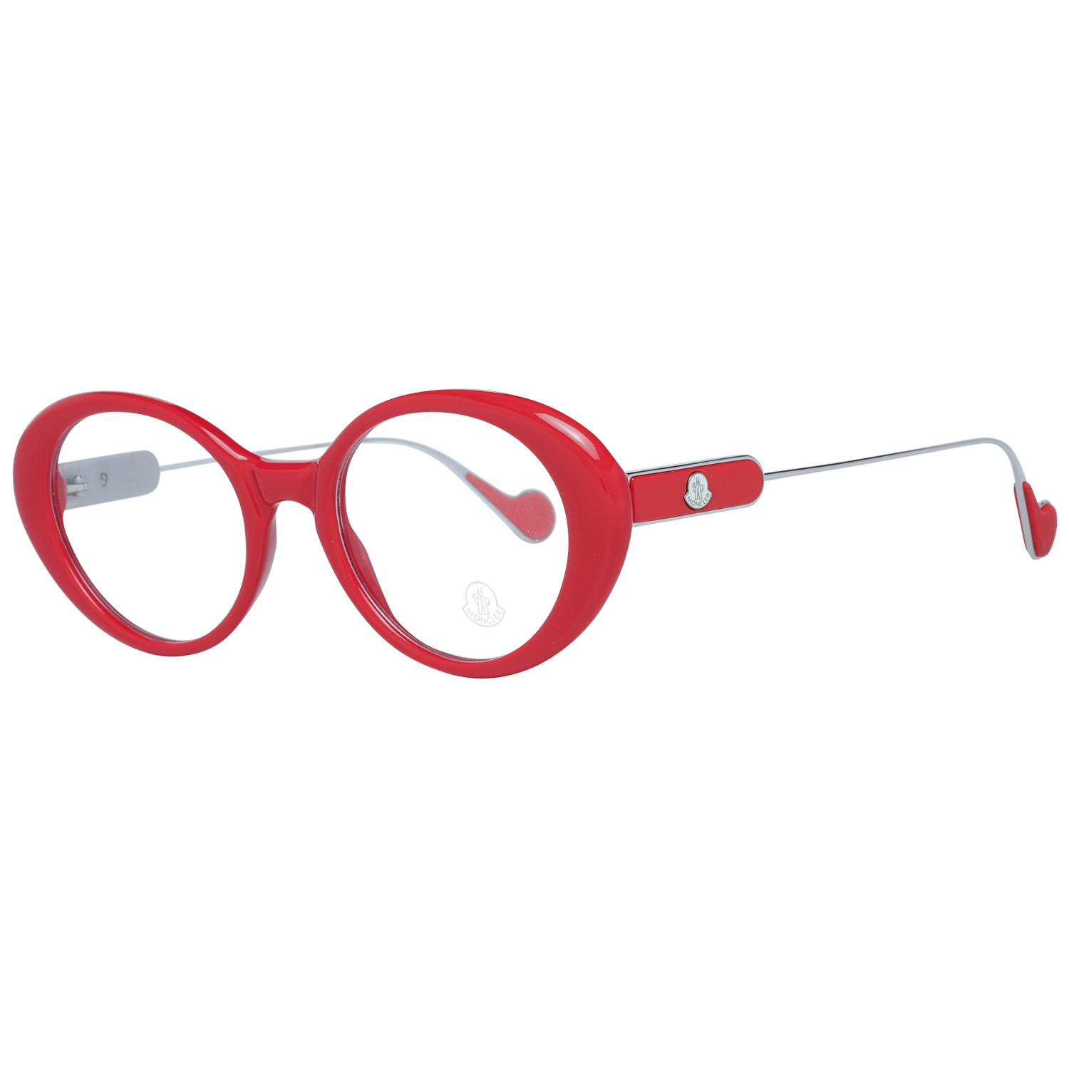 Moncler Eyeglasses Moncler Glasses Frames ML5055 068 52mm Women Red Metal Oval Eyeglasses Eyewear designer