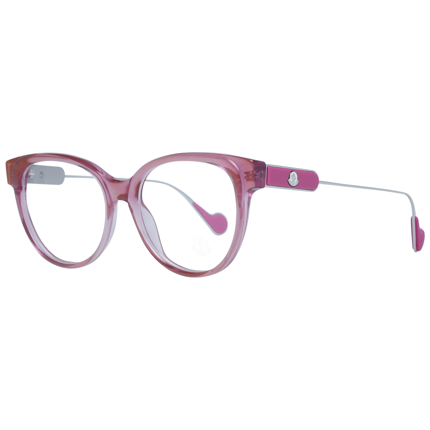 Moncler Eyeglasses Moncler Glasses Frames ML5056 068 53mm Women Pink Metal Round Eyeglasses Eyewear designer