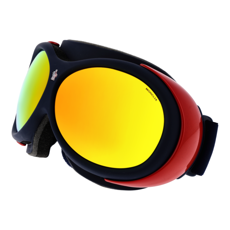 Moncler Snow Goggles Moncler Goggles Skiing Snowboarding Blue/Smoke Mirror ML0130 92C 89mm Eyeglasses Eyewear designer