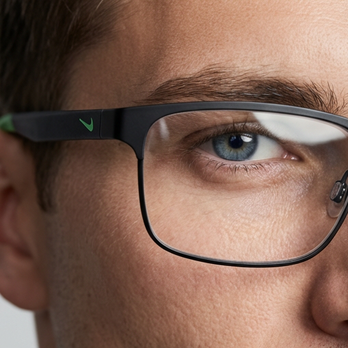 Nike Eyeglasses Nike Eyeglasses 8130 005 Black Rectangle Full Rim Stainless Steel Frames 56mm Eyeglasses Eyewear designer