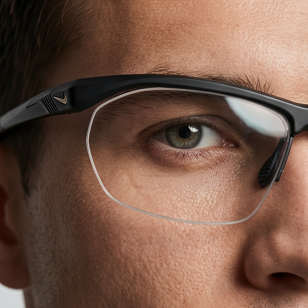 Nike Eyeglasses Nike Eyeglasses NK7401 001 Black Rectangular Half Rim Stainless Steel Frames 58mm Eyeglasses Eyewear designer