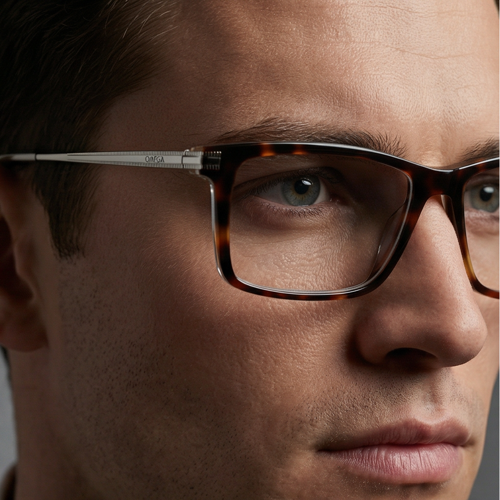 Omega Eyeglasses Omega Glasses Frames OM5014 056 58mm Men's Brown Rectangular Full-Rim Eyeglasses Eyewear designer