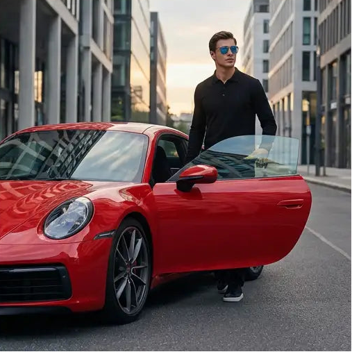 Porsche Design Sunglasses Porsche Design Sunglasses P8940 A Black Titanium Mirrored Square Men 55mm Eyeglasses Eyewear designer