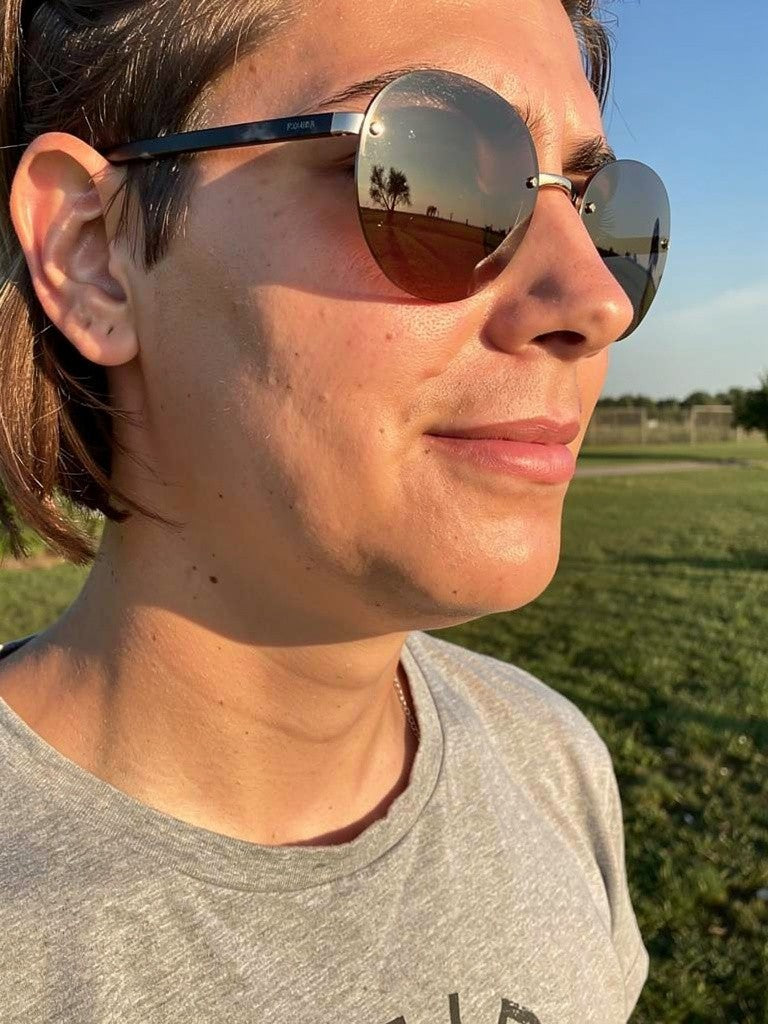 Prada Sunglasses Prada Sunglasses PR 68VS ZVN756 - Gold/Brown Blue Gradient Round Eyeglasses Eyewear designer