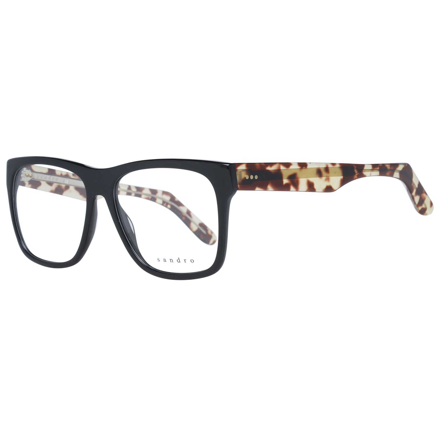 Sandro Frames Sandro Glasses Men Black Square Frames SD1002 102 54mm Eyeglasses Eyewear UK USA Australia