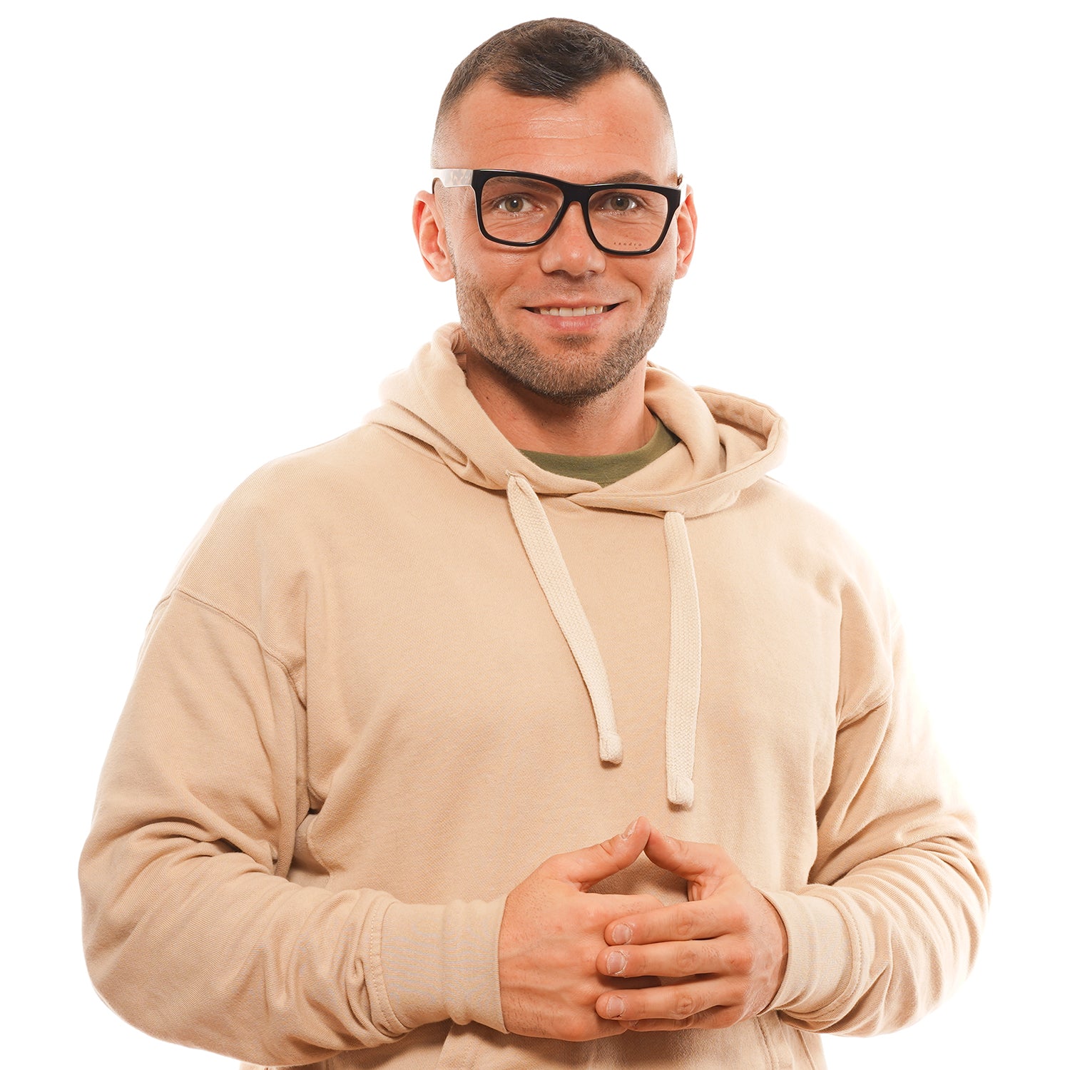 Sandro Frames Sandro Glasses Men Black Square Frames SD1002 102 54mm Eyeglasses Eyewear UK USA Australia