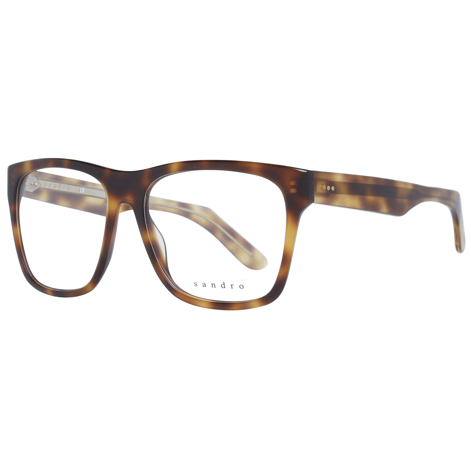 Sandro Frames Sandro Glasses Men Brown Havana Square Frames SD1002 201 54mm Eyeglasses Eyewear UK USA Australia