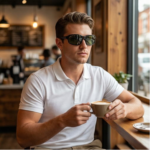 Serengeti Sunglasses Serengeti Sunglasses Men Black Rectangular Green Photochromic Polarized SS571002 Hext Eyeglasses Eyewear designer