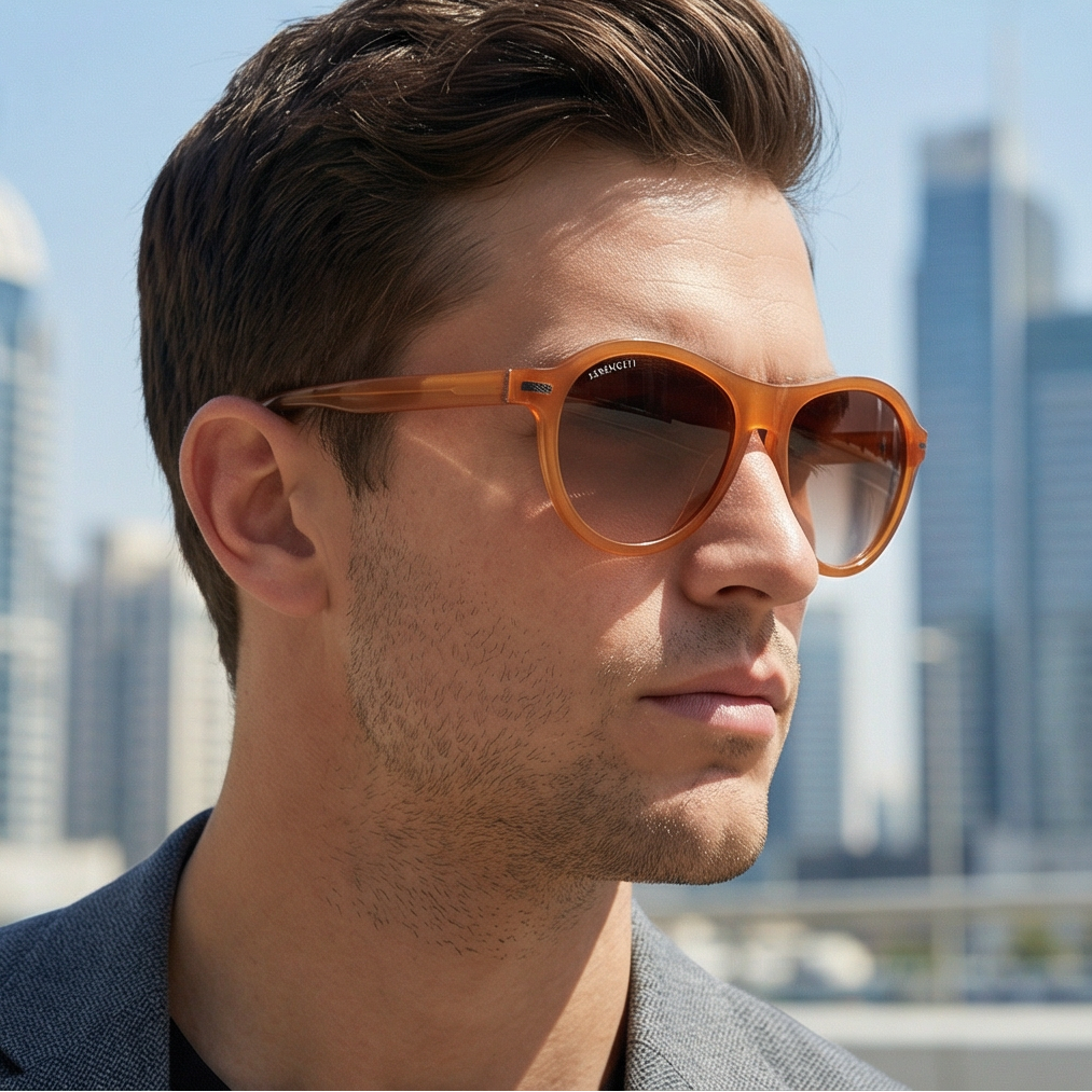 Serengeti Sunglasses Serengeti Sunglasses Men Brown Round Tinted SS527002 Danby 56mm Eyeglasses Eyewear designer