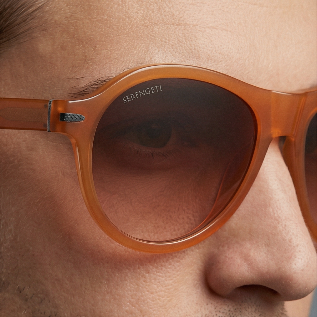 Serengeti Sunglasses Serengeti Sunglasses Men Brown Round Tinted SS527002 Danby 56mm Eyeglasses Eyewear designer