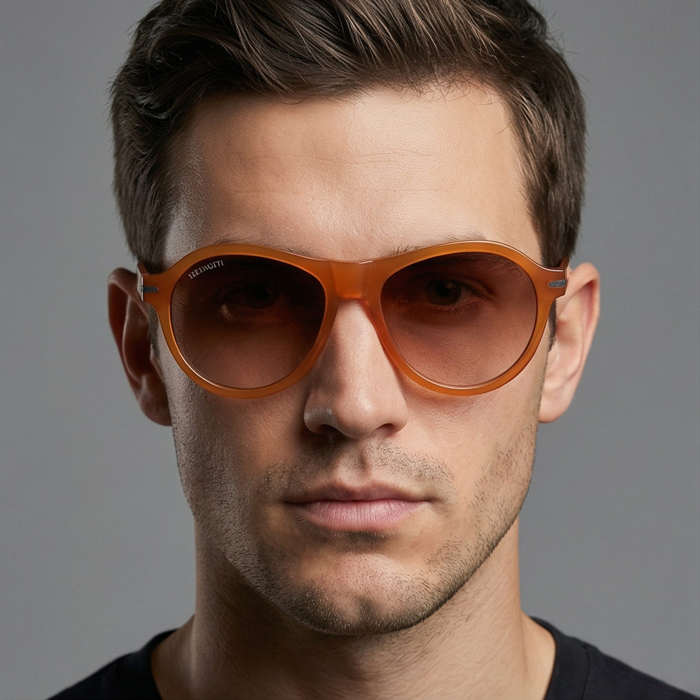 Serengeti Sunglasses Serengeti Sunglasses Men Brown Round Tinted SS527002 Danby 56mm Eyeglasses Eyewear designer