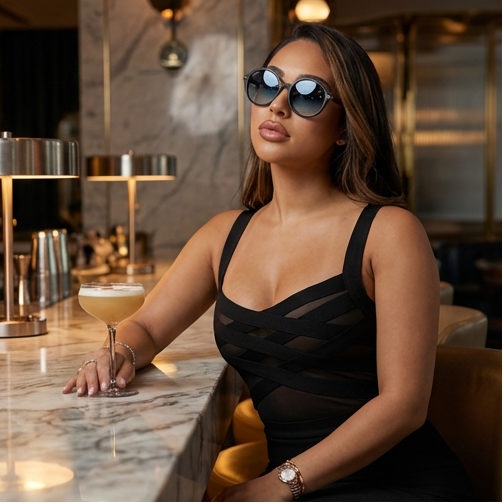 Serengeti Sunglasses Serengeti Sunglasses Women Black Blue Photochromic Polarized Round SS577004 Joan Eyeglasses Eyewear designer