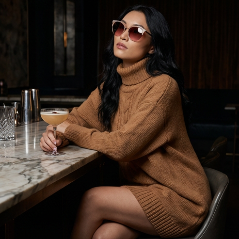 Serengeti Sunglasses Serengeti Sunglasses Women's Rose Brown Polarized 8940 Lela 50mm Eyeglasses Eyewear designer