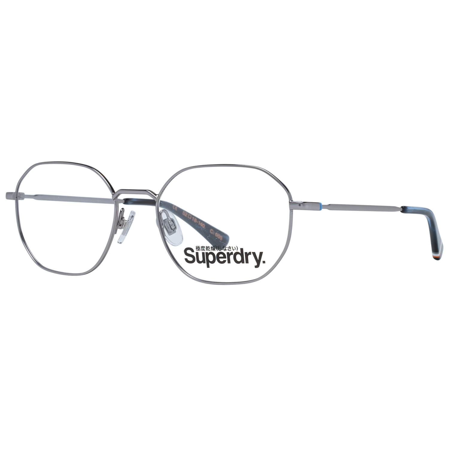 Superdry Eyeglasses Superdry Glasses Frames SDO Taiko 005 52mm - Silver Round Full Rim Eyeglasses Eyewear UK USA Australia