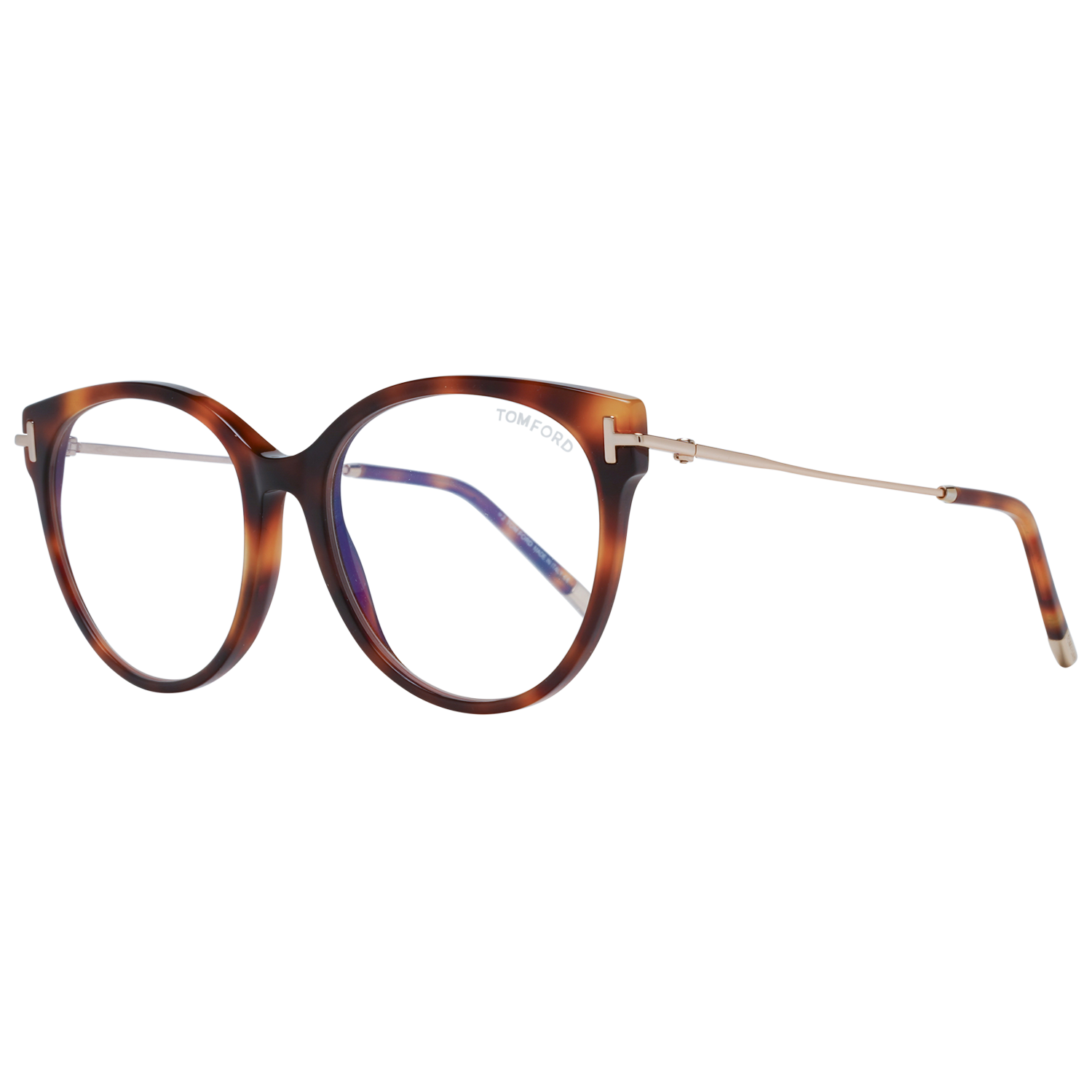 Tom Ford Eyeglasses Tom Ford Eyeglasses Frames FT5770-B 053 54 mm Blue Filter Women Brown Round Eyeglasses Eyewear designer