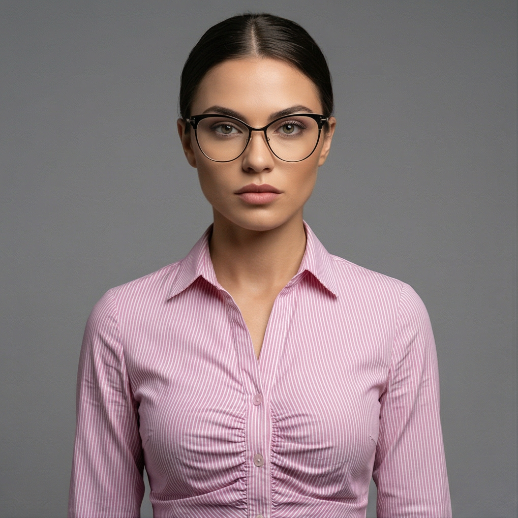 Tom Ford Eyeglasses Tom Ford Eyeglasses FT5530-B 001 Black Cat Eye Metal Full Rim Women 54mm Eyeglasses Eyewear designer