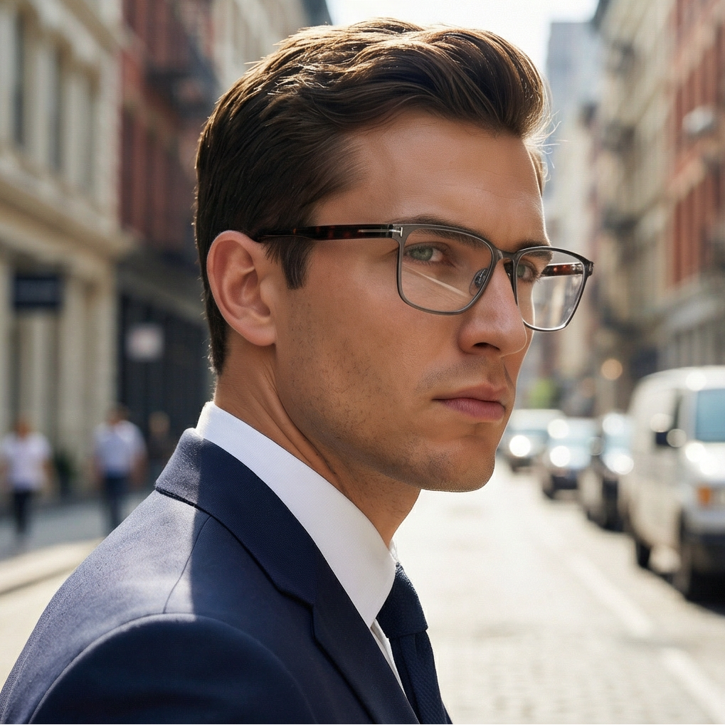 Tom Ford Eyeglasses Tom Ford Eyeglasses FT5733-B 008 Silver Rectangular Full Rim Frames Men 55mm Eyeglasses Eyewear designer