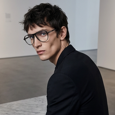 Tom Ford Eyeglasses Tom Ford Eyeglasses FT5869-B 020 Brown Pilot-Aviator Full Rim Men 54mm Eyeglasses Eyewear designer