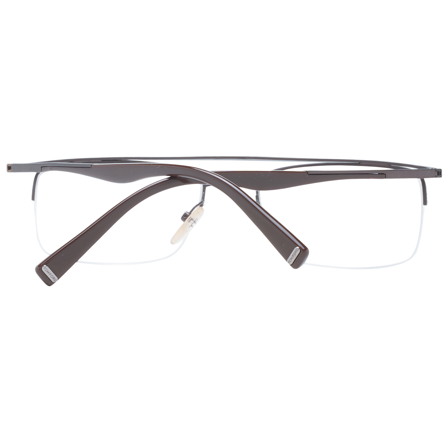 Tom Ford Eyeglasses Tom Ford Glasses Frames FT5077 J63 52mm - Men Gunmetal Rectangular Half Rim Eyeglasses Eyewear UK USA Australia