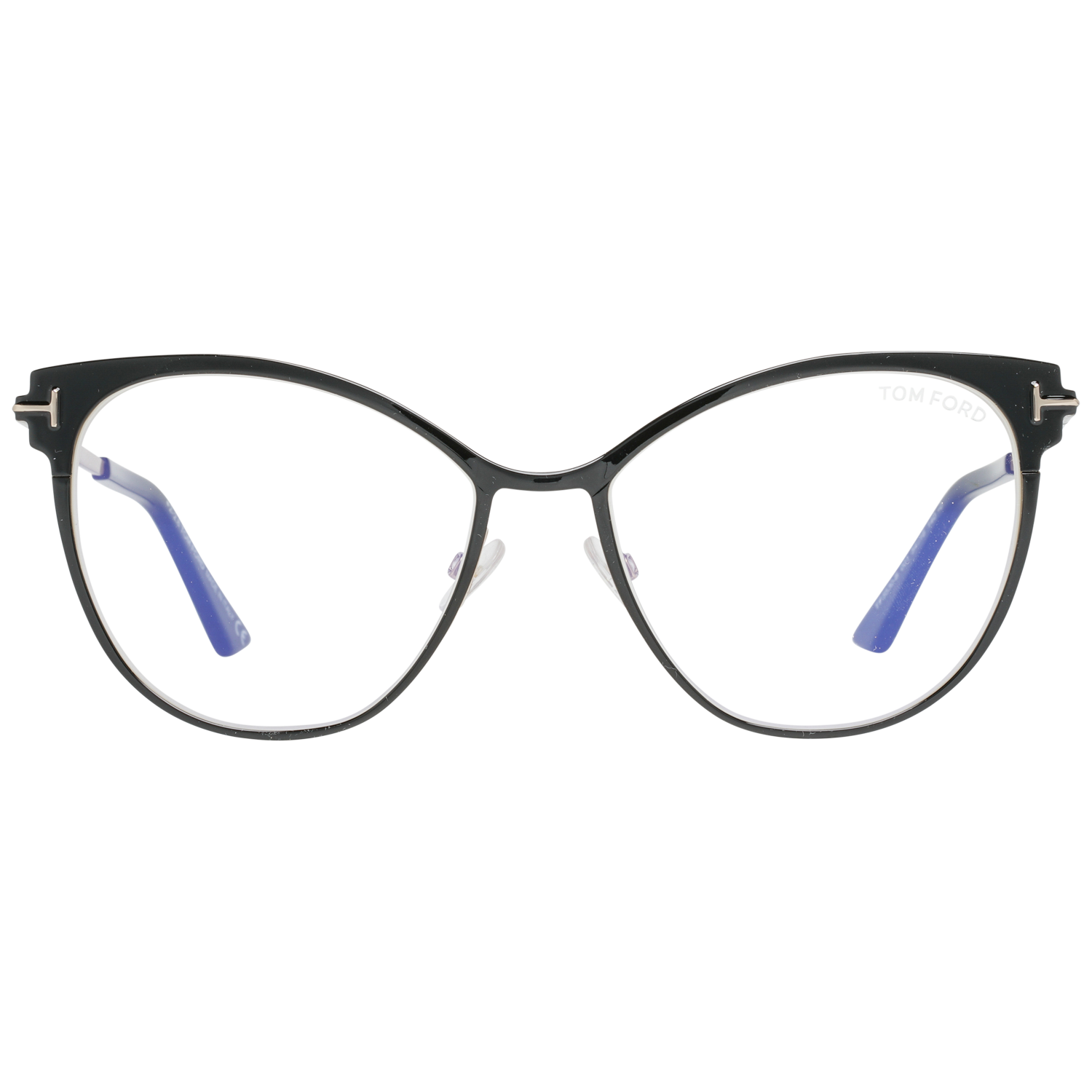 Tom Ford Eyeglasses Tom Ford Glasses Frames FT5530-B 001 54mm Blue Light Block - Black Cat Eye Full Rim Eyeglasses Eyewear UK USA Australia