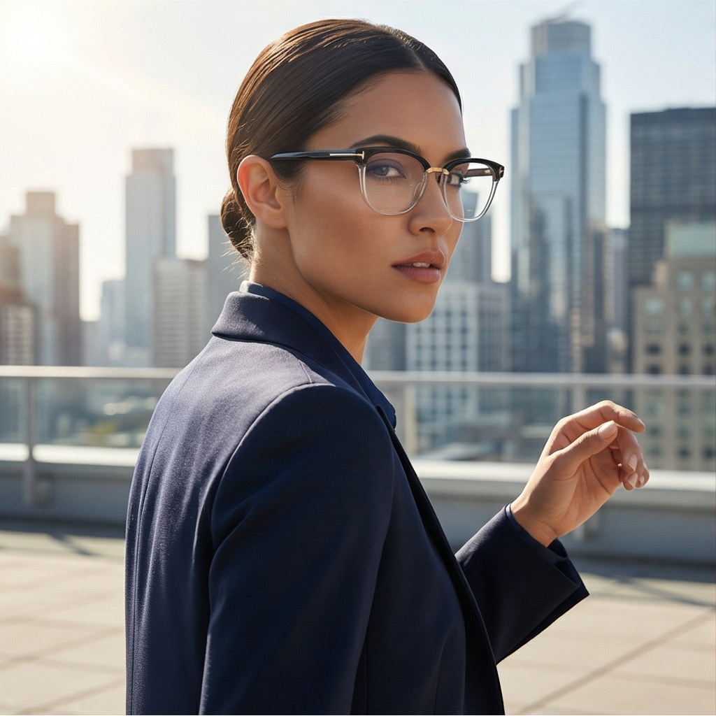 Tom Ford Eyeglasses Tom Ford Glasses Frames FT5550-B 005 54mm Women's Black Browline Blue Light Eyeglasses Eyewear designer