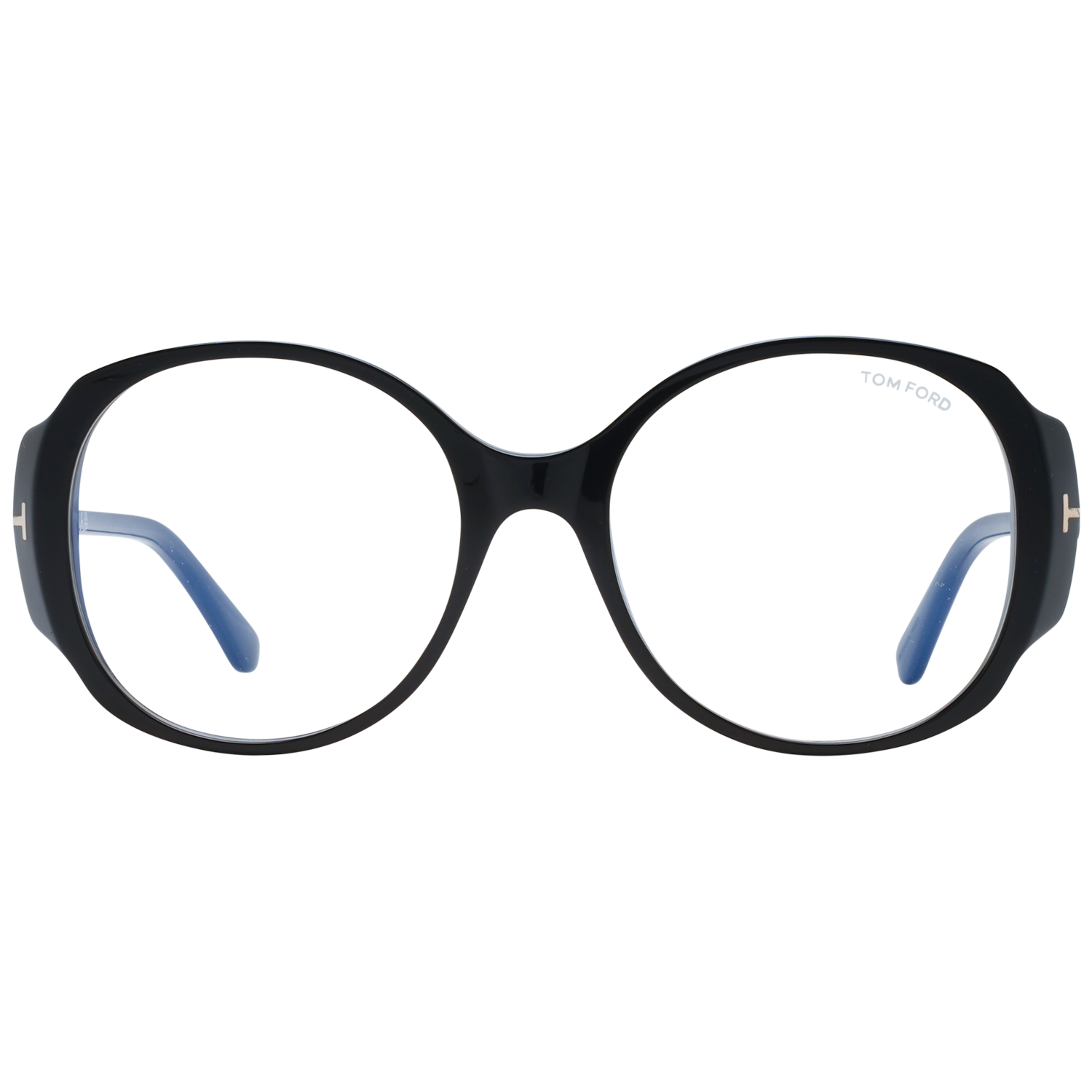 Tom Ford Eyeglasses Tom Ford Glasses Frames FT5620-B 001 53mm Blue Light Block Women Black Round Full Rim Eyeglasses Eyewear UK USA Australia