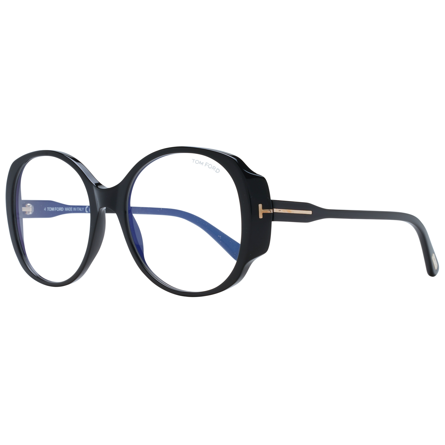 Tom Ford Eyeglasses Tom Ford Glasses Frames FT5620-B 001 53mm Blue Light Block Women Black Round Full Rim Eyeglasses Eyewear UK USA Australia