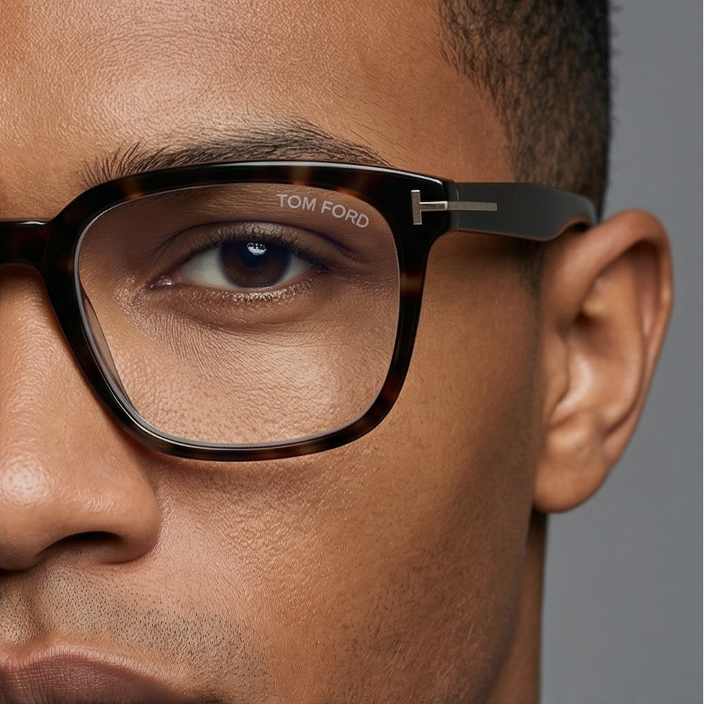 Tom Ford Eyeglasses Tom Ford Glasses Frames FT5626-B 055 53mm Men's Brown Square Blue Light Block Eyeglasses Eyewear designer