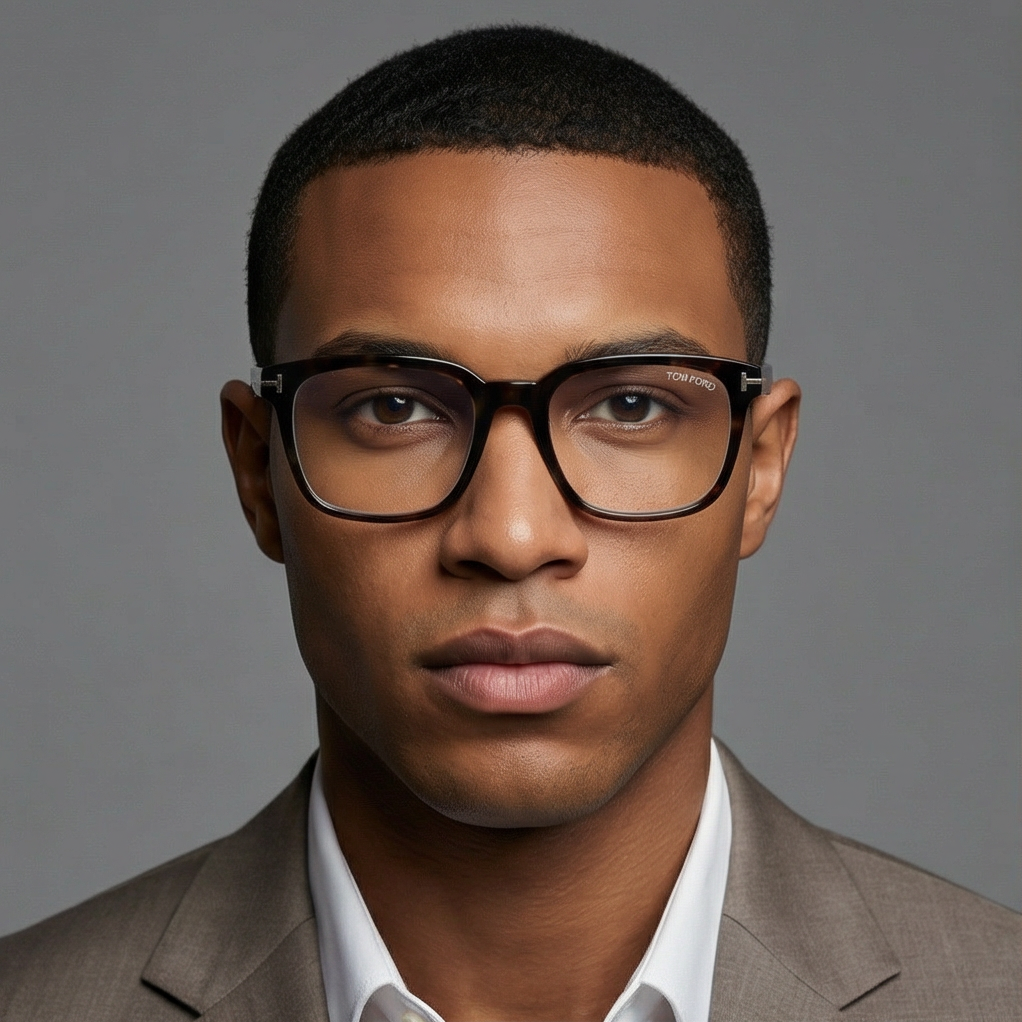 Tom Ford Eyeglasses Tom Ford Glasses Frames FT5626-B 055 53mm Men's Brown Square Blue Light Block Eyeglasses Eyewear designer