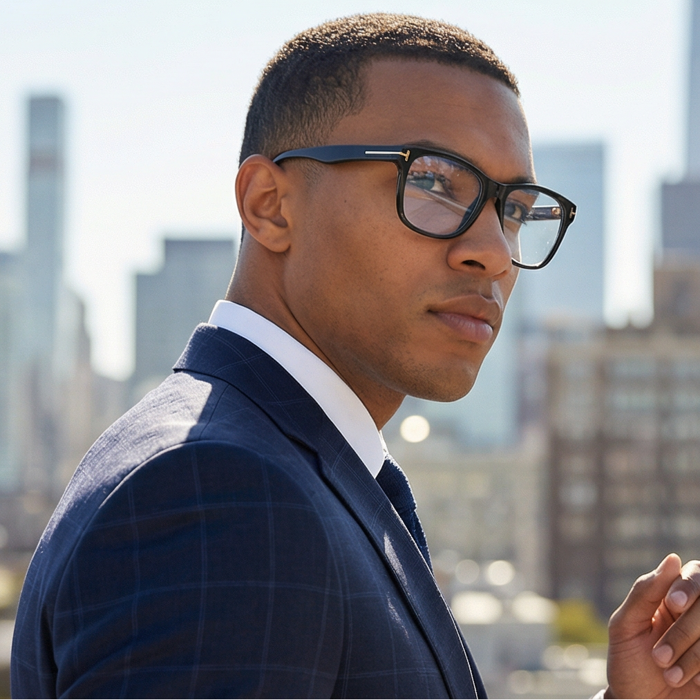 Tom Ford Eyeglasses Tom Ford Glasses Frames FT5662-B 001 54mm Men Black Rectangular Blue Control Eyeglasses Eyewear designer