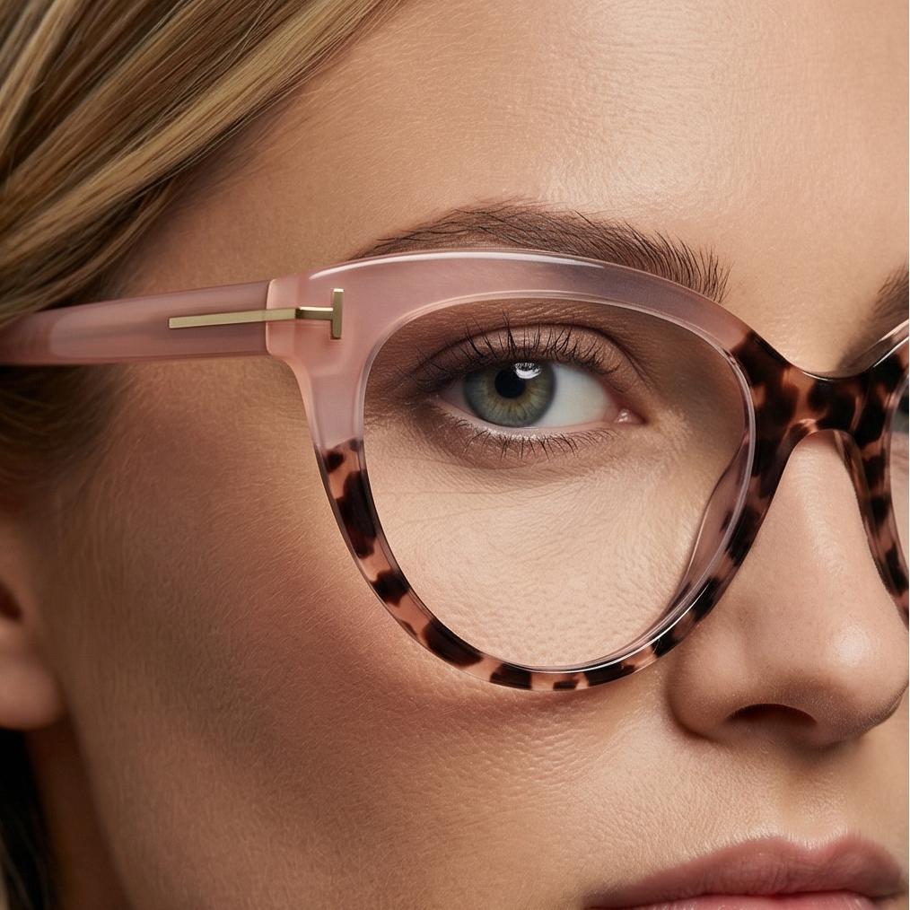 Tom Ford Eyeglasses Tom Ford Glasses Frames FT5674-B 055 54mm Women Rose Brown Cat Eye Eyeglasses Eyewear designer