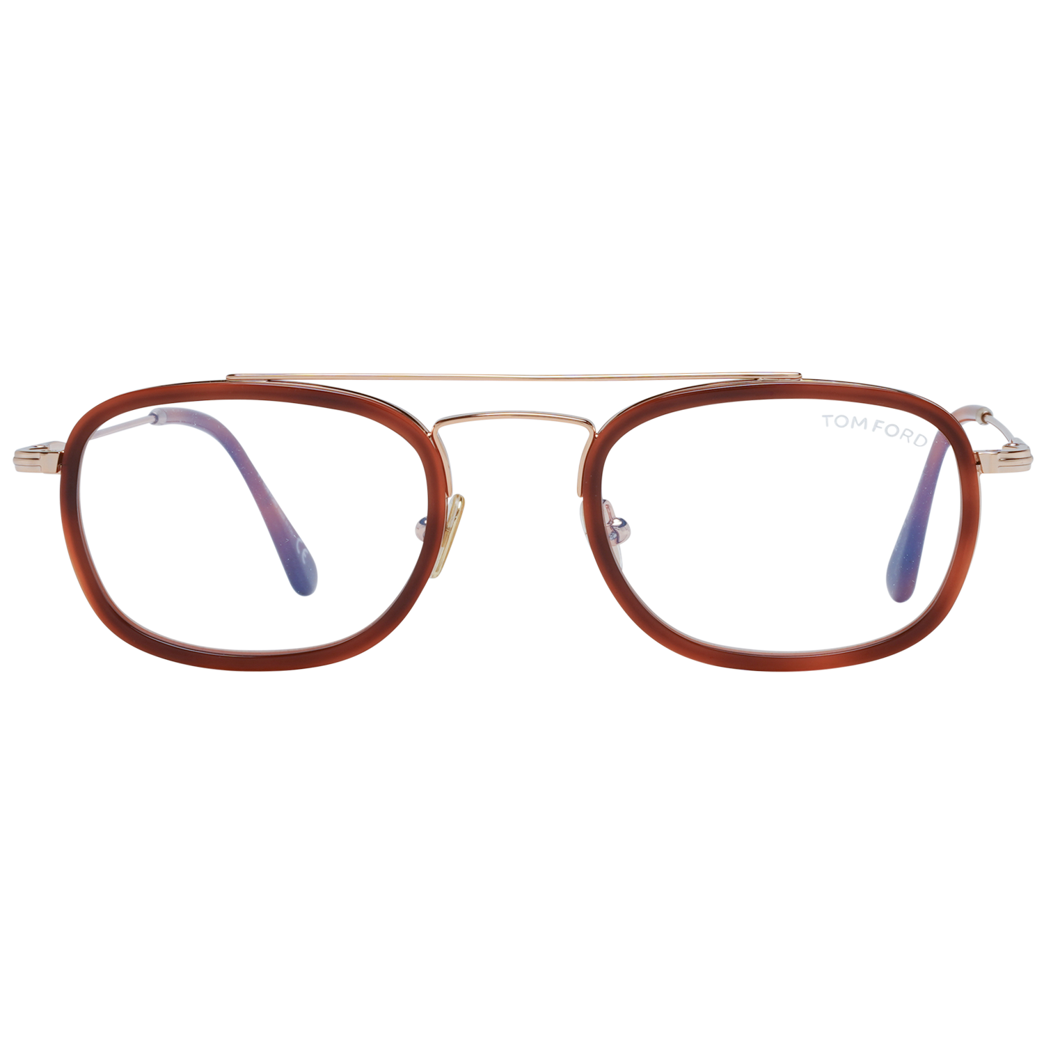 Tom Ford Eyeglasses Tom Ford Glasses Frames FT5677-B 053 50mm Blue Light Blocker Men Brown Pilot-Aviator Eyeglasses Eyewear UK USA Australia