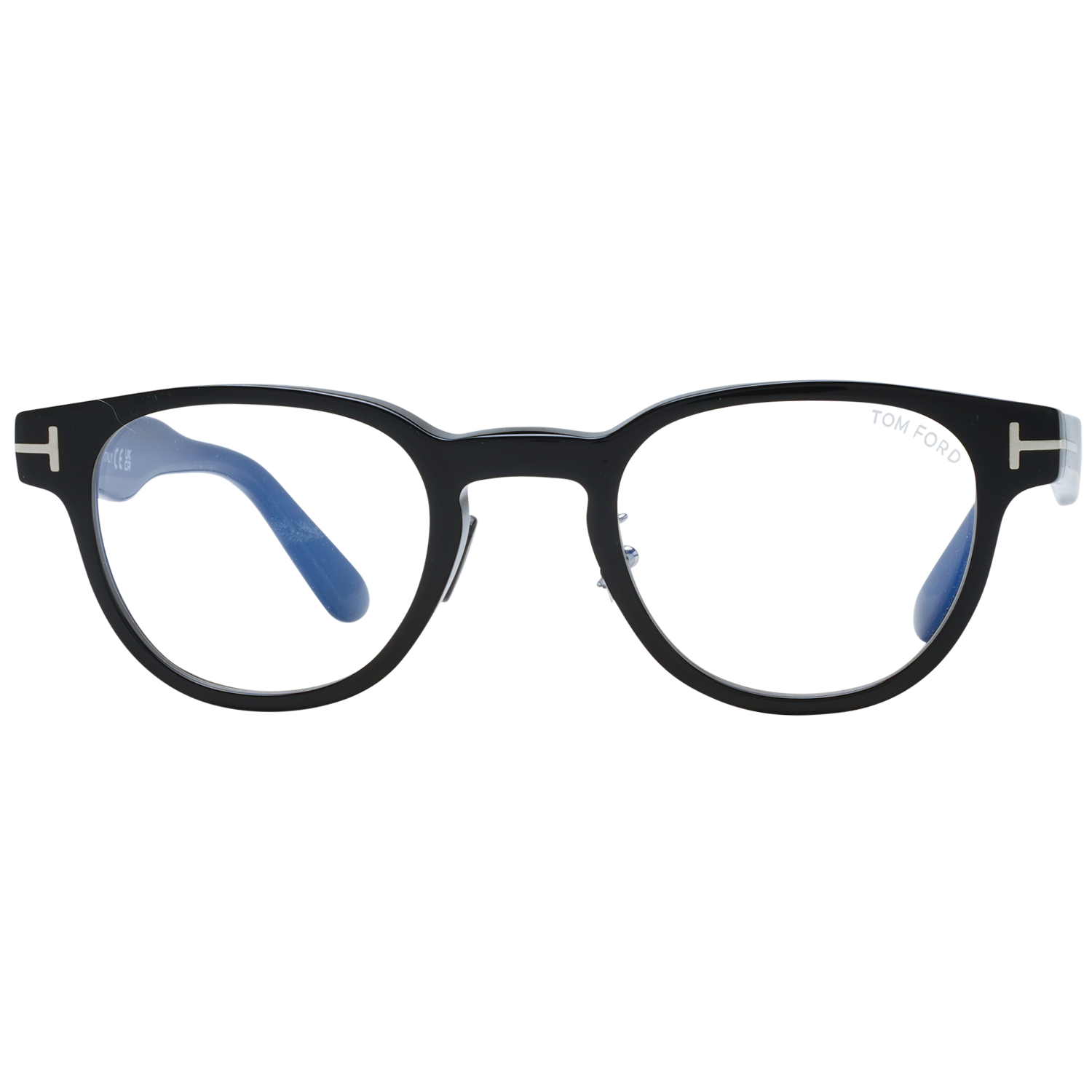 Tom Ford Eyeglasses Tom Ford Glasses Frames FT5783-D-B 005 47mm Men Black Round Blue Light Blocker Eyeglasses Eyewear designer
