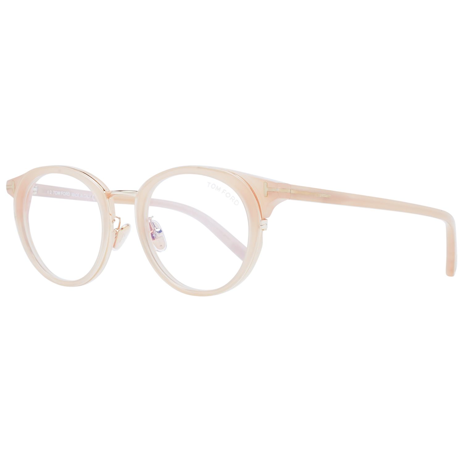 Tom Ford Eyeglasses Tom Ford Glasses Frames FT5784-D-B 072 48mm Women Rose Round Blue Light Blocker Eyeglasses Eyewear designer