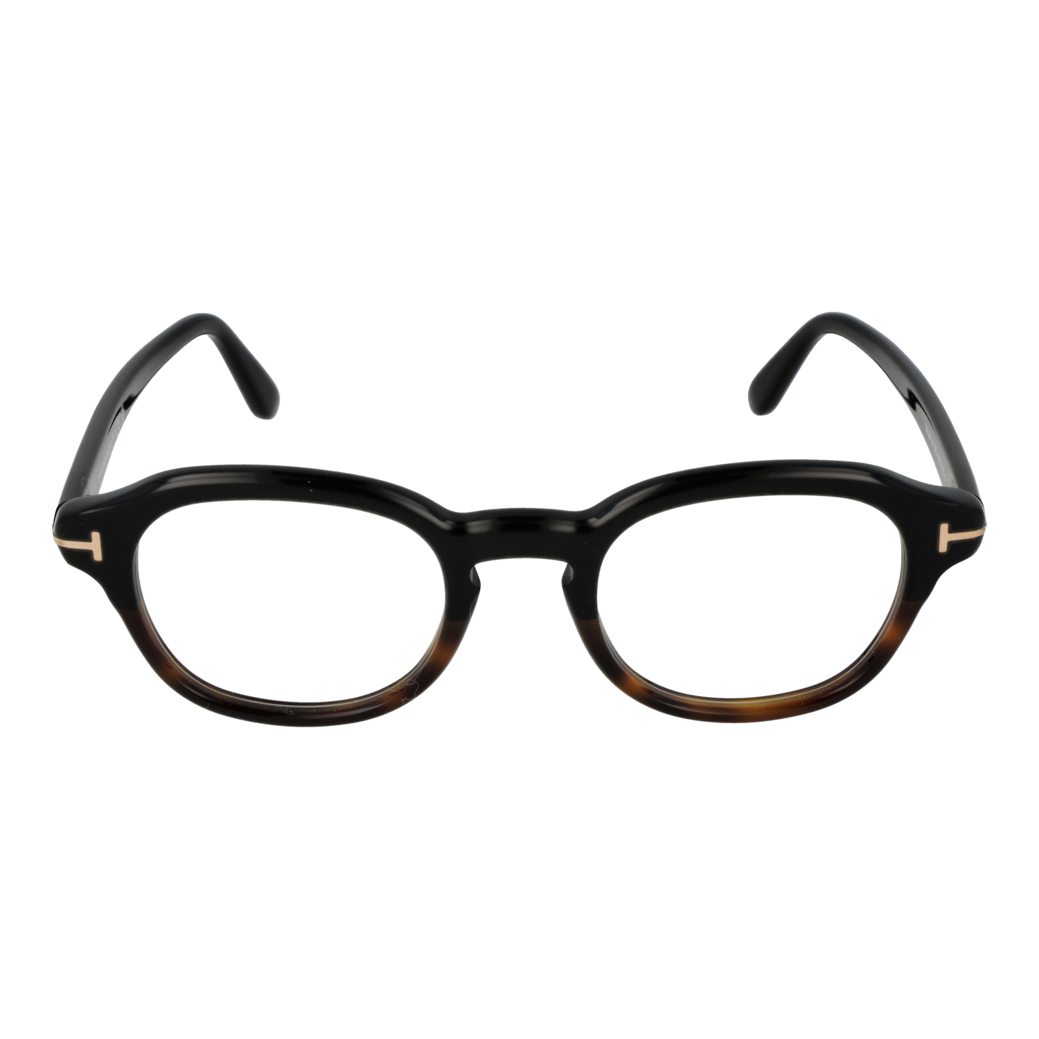 Tom Ford Frames with Blue-Filter Lenses Tom Ford Glasses Frames FT5871-B 005 49mm Men's Glossy Dark Brown Round Eyeglasses Eyewear designer