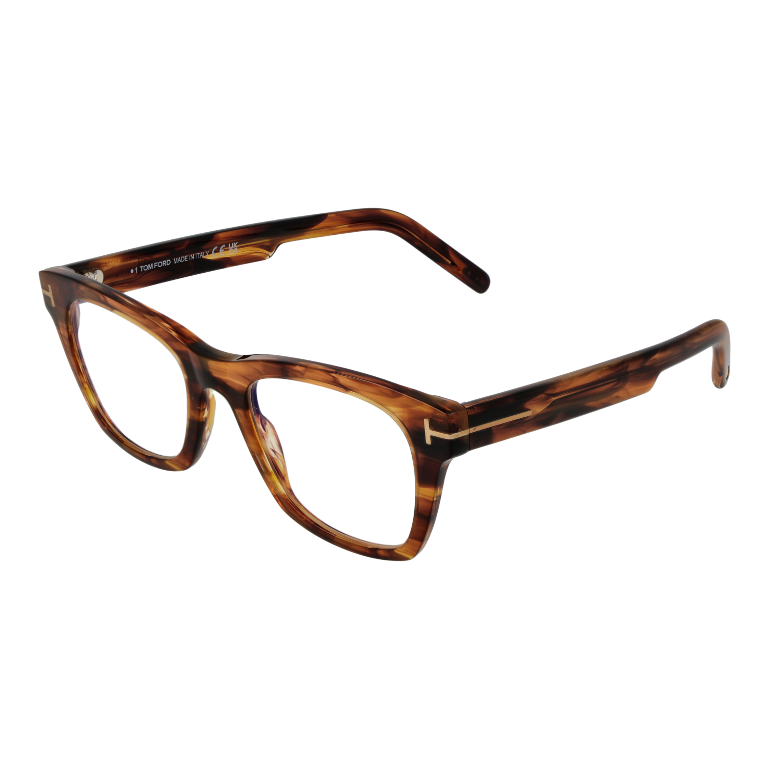 Tom Ford Frames with Blue-Filter Lenses Tom Ford Glasses Frames FT5886-B 047 50mm Men's Brown Havana Square Eyeglasses Eyewear designer