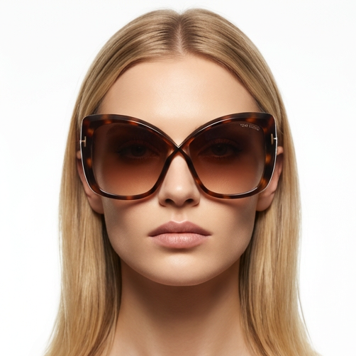 Tom Ford Sunglasses Tom Ford Sunglasses Brown Butterfly Gradient Women Full Rim FT0943 53F 63mm Eyeglasses Eyewear designer