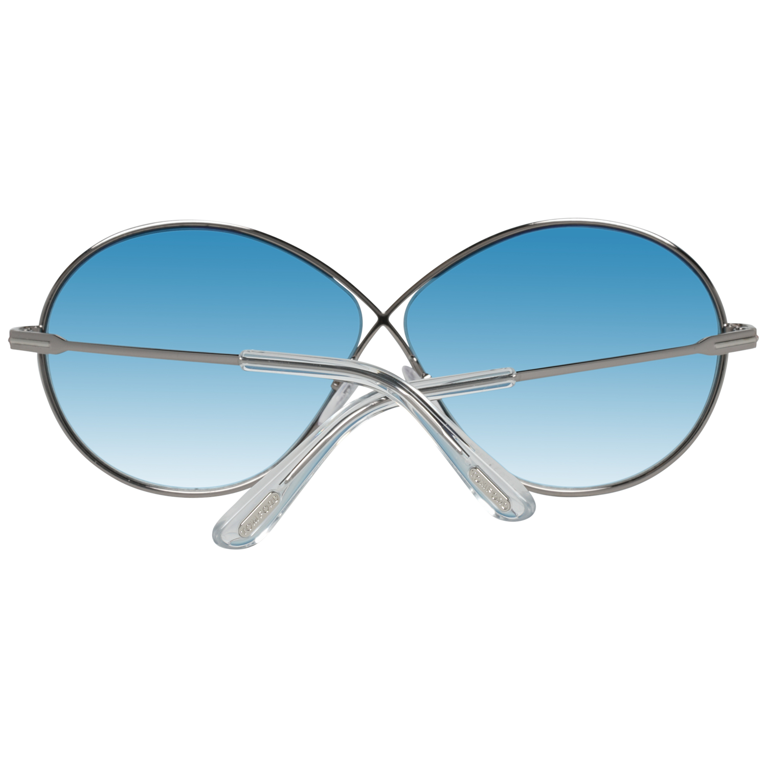 Tom Ford Sunglasses Tom Ford Sunglasses FT0564 14X 64mm Rania-02 Women Silver/Blue Oval Metal Eyeglasses Eyewear UK USA Australia