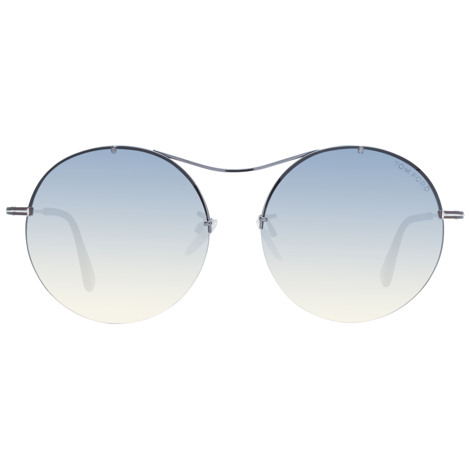 Tom Ford Sunglasses Tom Ford Sunglasses FT0565 08B 58mm Veronique Gunmetal Grey Gradient Round Eyeglasses Eyewear designer