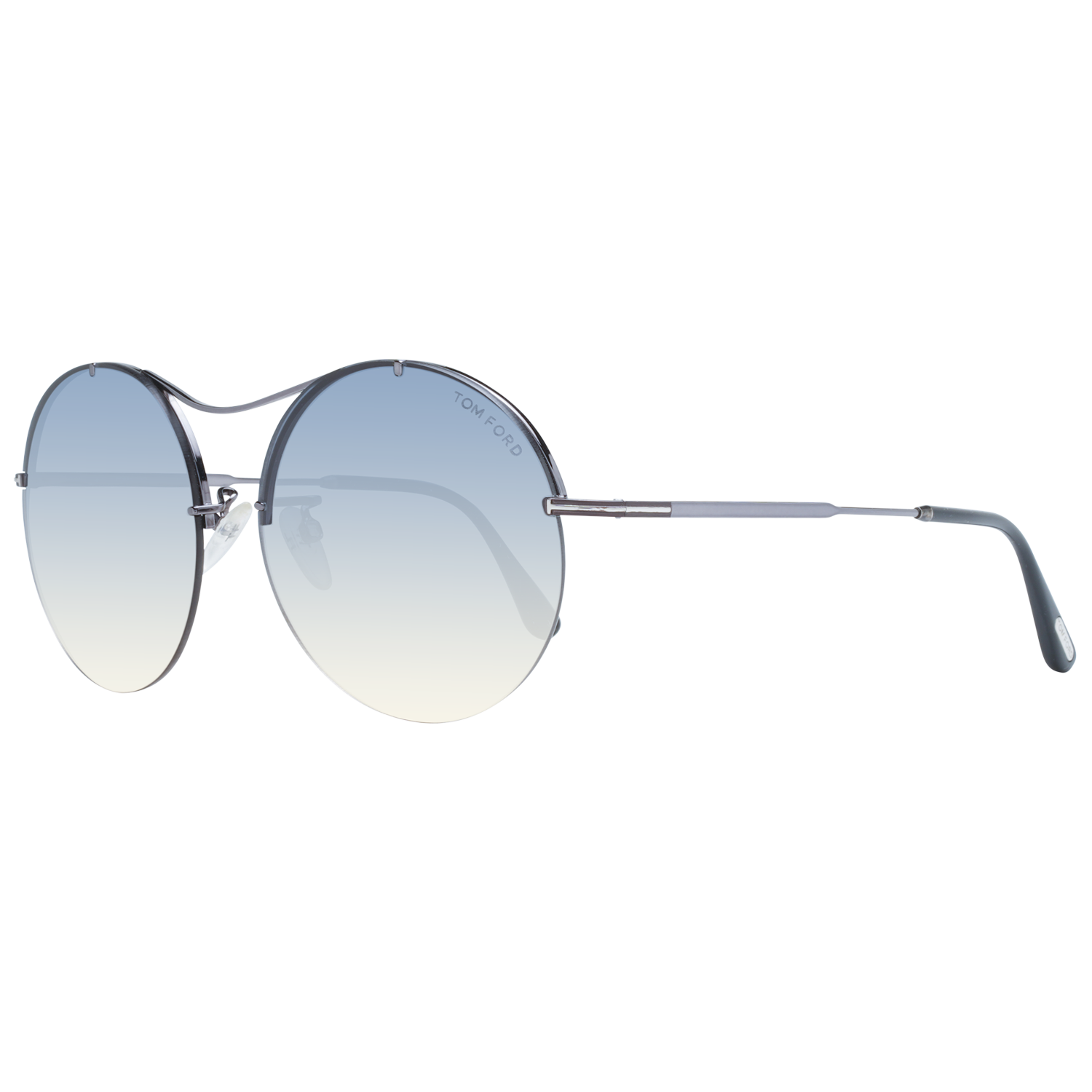 Tom Ford Sunglasses Tom Ford Sunglasses FT0565 08B 58mm Veronique Gunmetal Grey Gradient Round Eyeglasses Eyewear designer