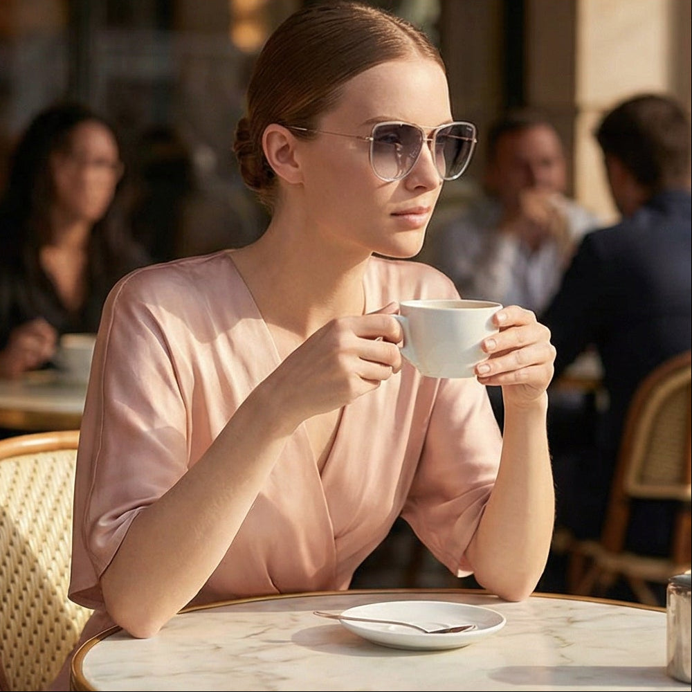 Tom Ford Sunglasses Tom Ford Sunglasses FT0759 28B Tina Rose Gold Square Grey Gradient Women 59mm Eyeglasses Eyewear designer