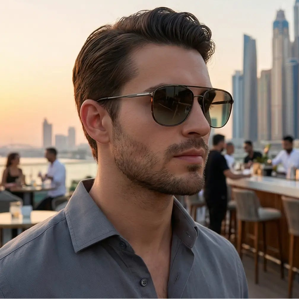 Tom Ford Sunglasses Tom Ford Sunglasses FT0827 12Q Silver Pilot-Aviator Mirrored Gradient Green 56mm Eyeglasses Eyewear designer