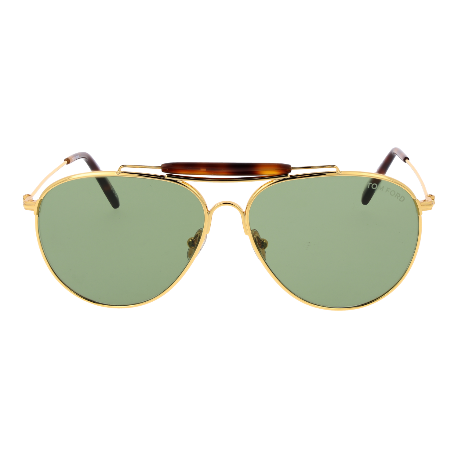 Tom Ford Sunglasses Tom Ford Sunglasses FT0995 30N Gold Pilot Aviator Green Lens 59mm Eyeglasses Eyewear designer