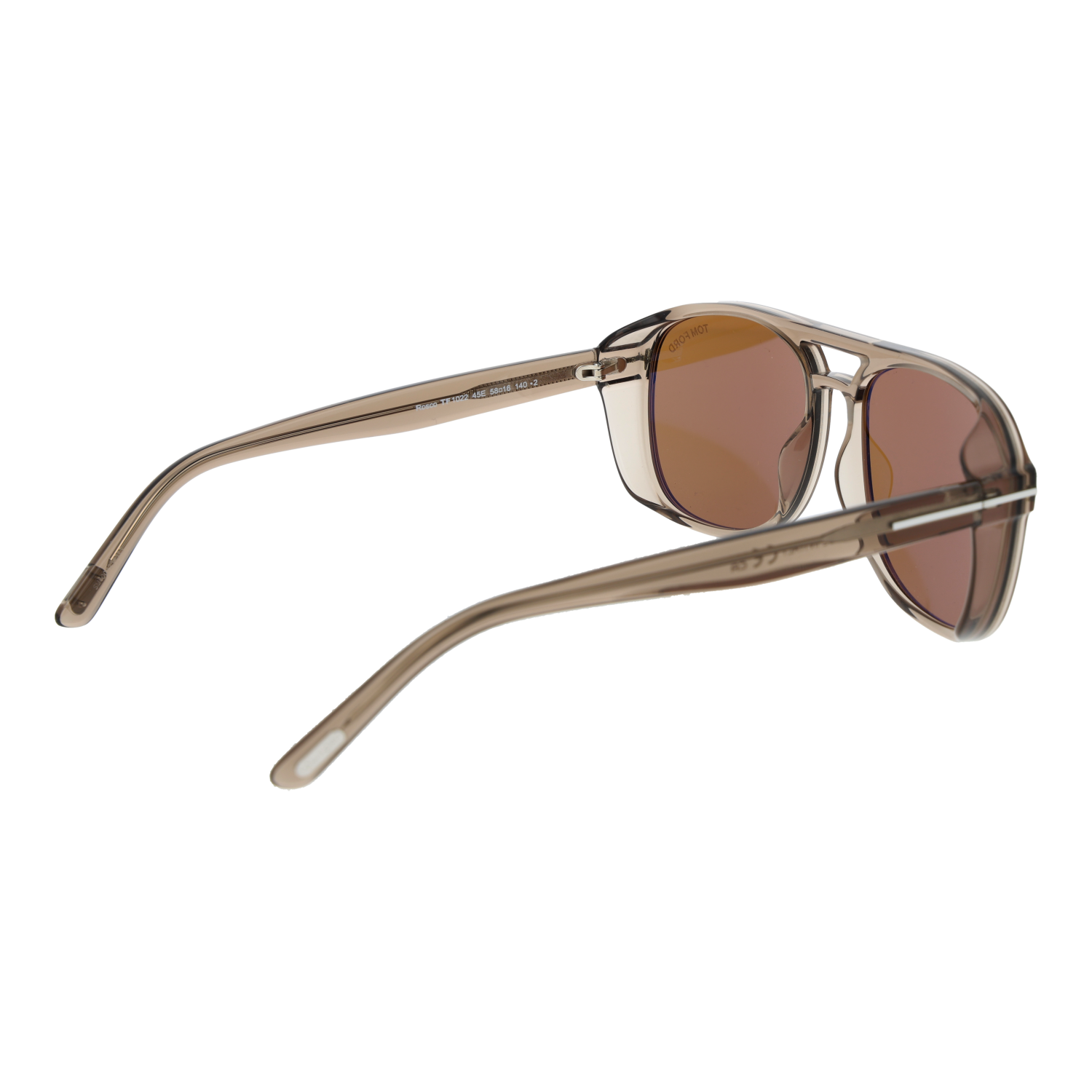 Tom Ford Sunglasses Tom Ford Sunglasses FT1022 45E Brown Transparent Aviator Brown Tinted 58mm Eyeglasses Eyewear designer